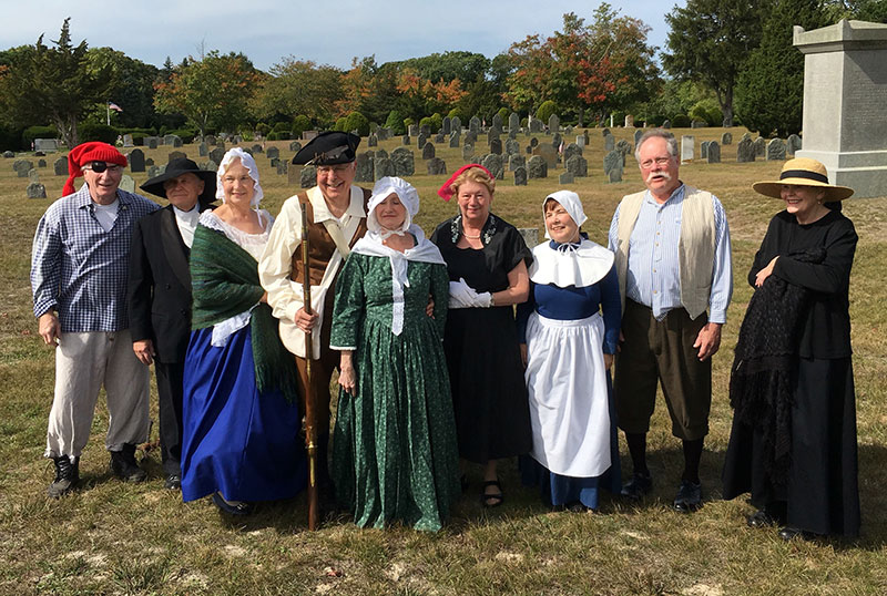 tour guides dressed in historic costumes